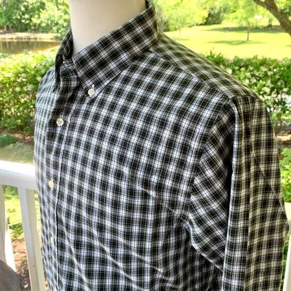 Jack Spade Green Plaid Shirt. Size 16 - Picture 3 of 9
